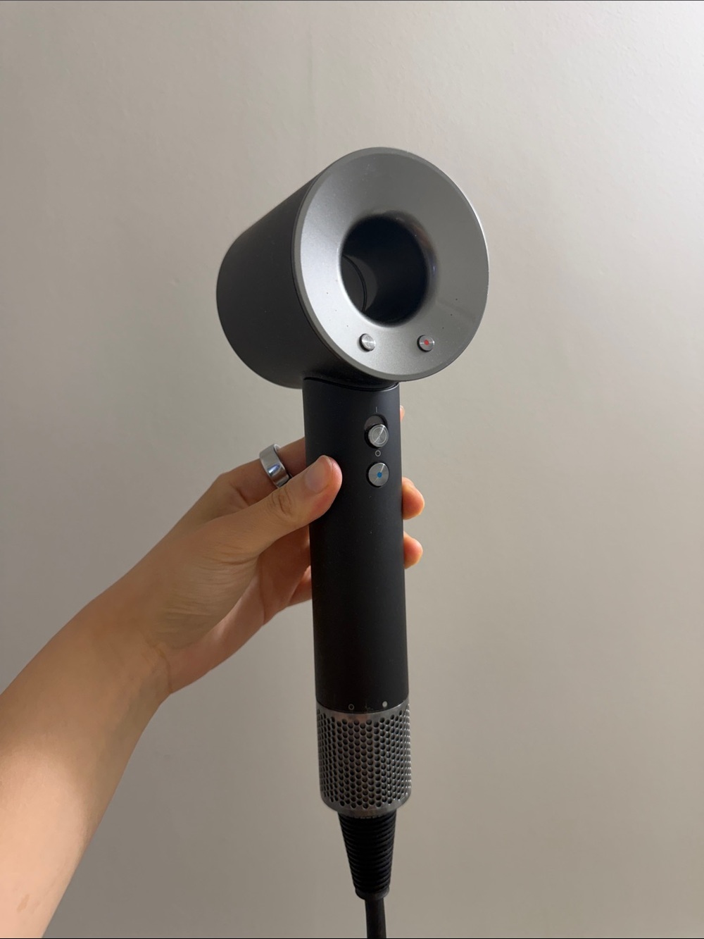Dyson Hair Dryer in Dark Gray and Silver W HAIR ATTACHMENTS 3!